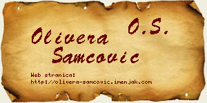 Olivera Samčović vizit kartica